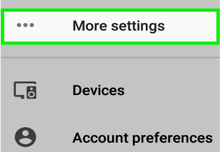 Hướng dẫn cách thay đổi giọng nói Google Assistant trên các thiết bị Google Home > Chọn More Settings.