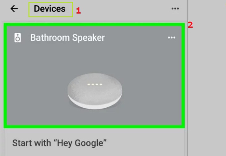 Hướng dẫn cách thay đổi giọng nói Google Assistant trên các thiết bị Google Home > Trong phần Devices, hãy tìm và chọn thiết bị Google Home 
