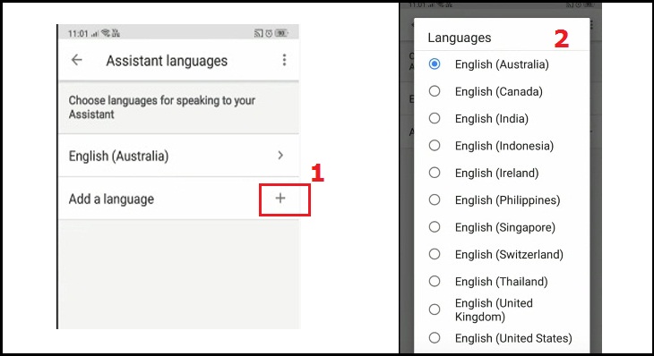 Hướng dẫn cách thay đổi giọng nói Google Assistant trên các thiết bị Google Home > Chọn thêm ngôn ngữ hỗ trợ trên Google Home 