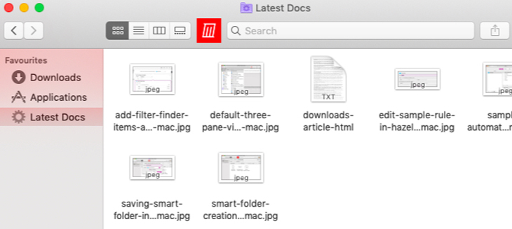 3 cách thiết lập chế độ tự động xóa file đã download trên MacBook > Thiết lập smart folder