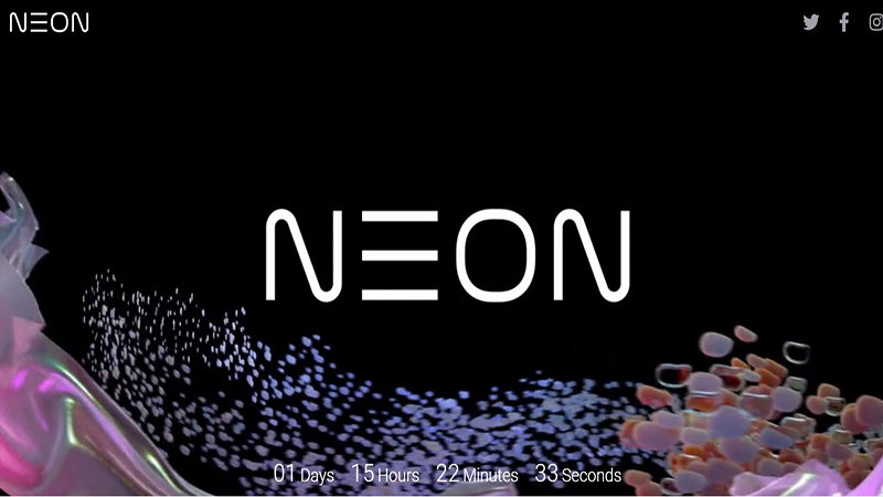 Giao diện trên trang Neon.life