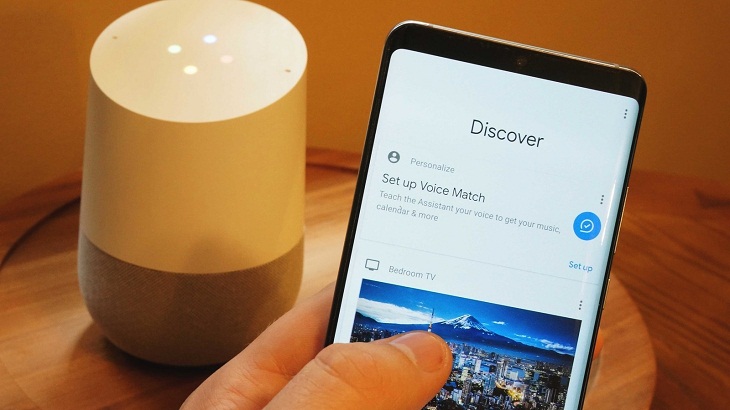 Cách đồng bộ dữ liệu trên loa Google Home với điện thoại Android > Thiết lập Voice Match trên Google Home