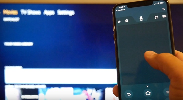 Cách kết nối và điều khiển Amazon Fire TV bằng smartphone > màn hình ứng dụng sẽ chuyển sang bảng điều khiển