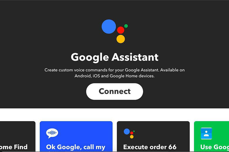 Cách kết nối IFTTT với Amazon Alexa và Google Assistant > vào trang IFTTT Google Assistant 