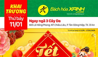Cửa hàng Bách hoá XANH 665 Lê Hồng Phong khai trương 11/1/2020