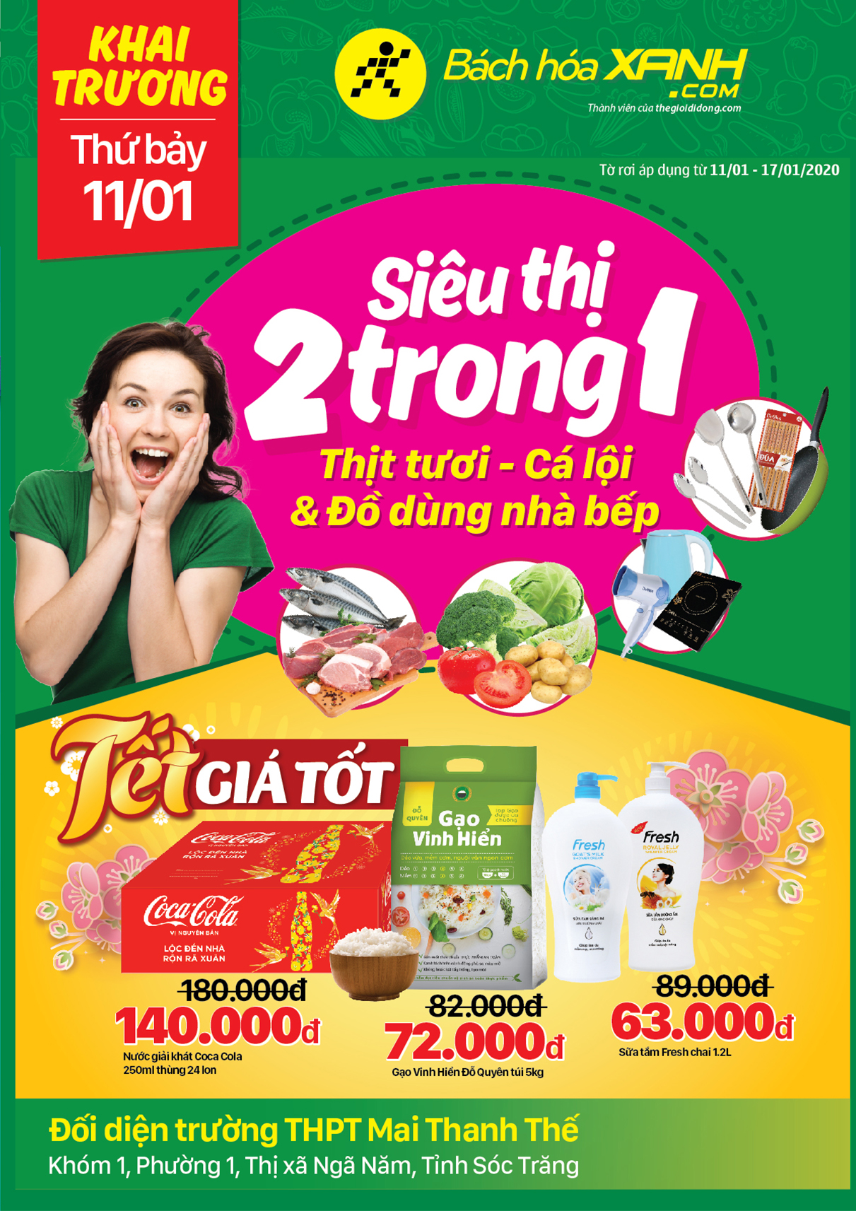 Cửa hàng 2 trong 1 BHX - ĐMX P.1, TX Ngã Năm khai trương 11/1/2020 Cửa hàng 2 trong 1 BHX - ĐMX P.1, TX Ngã Năm khai trương 11/1/2020