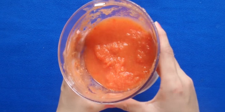 Bước 2 Xay cà chua Tương cà