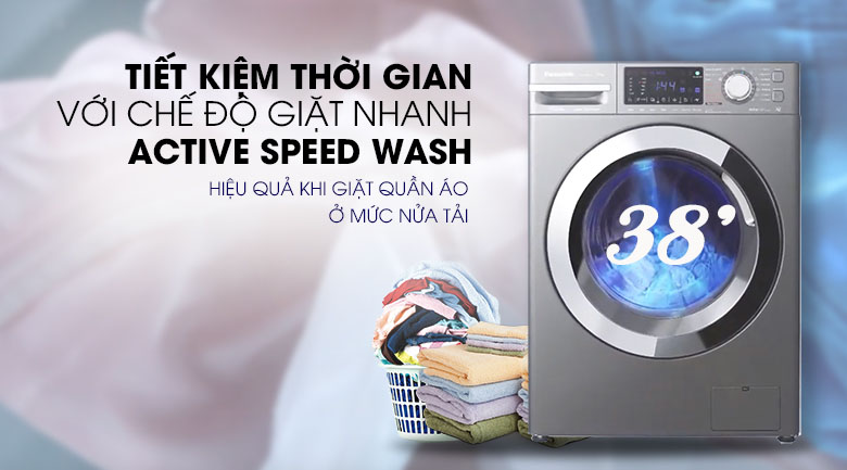 Giặt nhanh chỉ với 38 phút Giặt nhanh chỉ với 38 phút