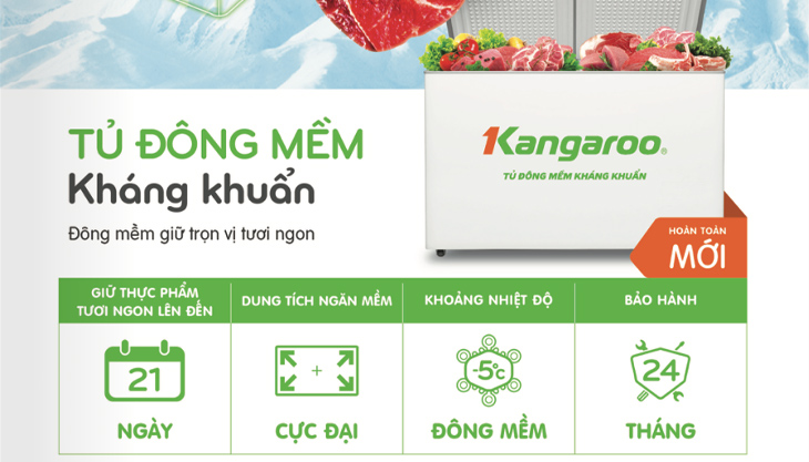 Công nghệ cấp đông mềm trên tủ đông Kangaroo là gì? Hoạt động thế nào? > Khác gì so với công nghệ cấp đông mềm trên tủ lạnh