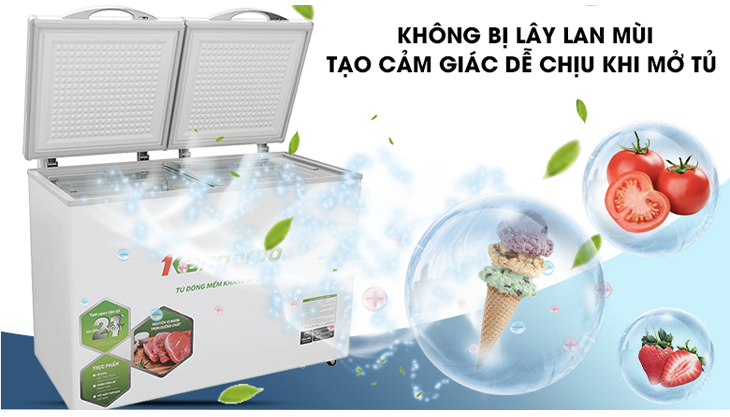Công nghệ cấp đông mềm trên tủ đông Kangaroo là gì? Hoạt động thế nào? > Không bị lây lan mùi