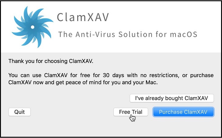 Chương trình diệt virus ClamXav