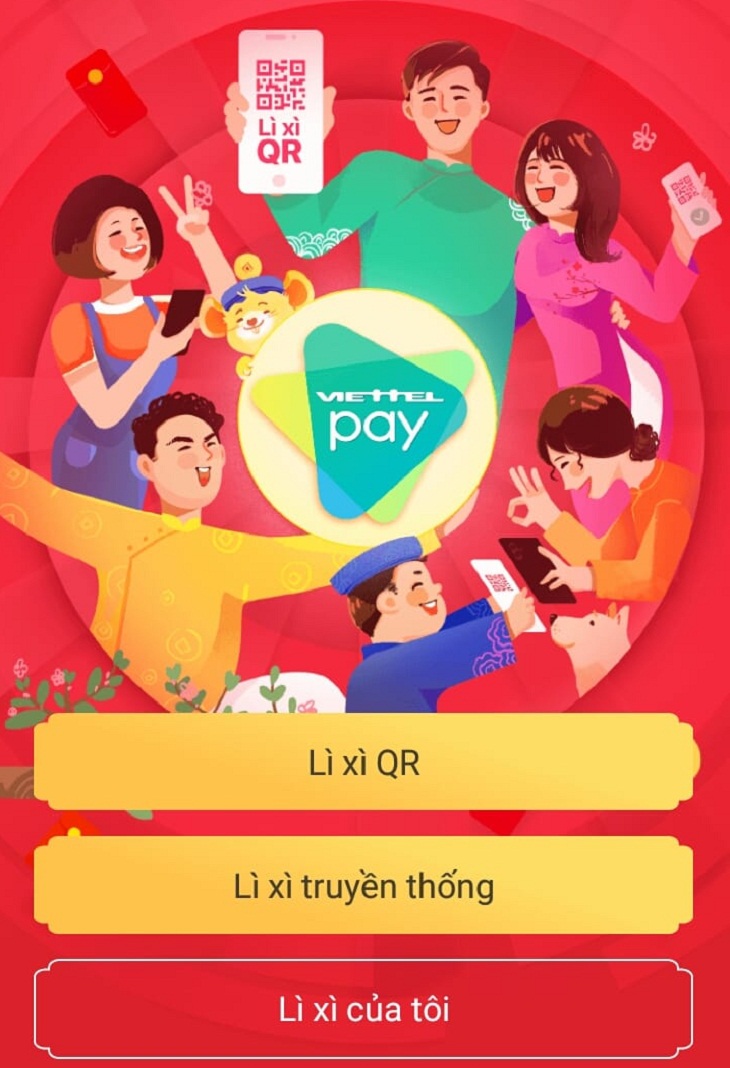 Hướng dẫn cách lì xì qua ví điện tử Momo, ZaloPay, Viettel Pay cực tiện lợi > Chọn kiểu 