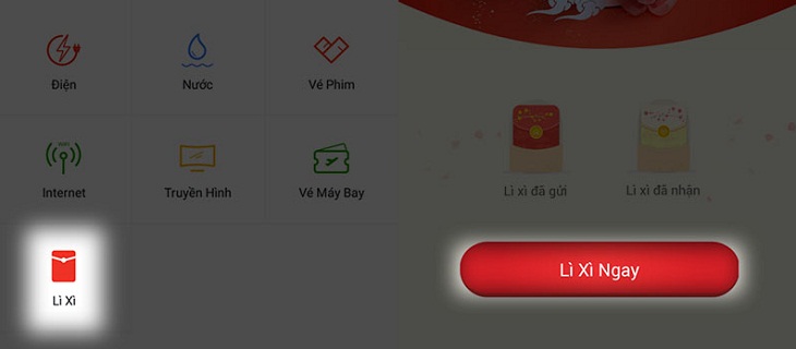 Hướng dẫn cách lì xì qua ví điện tử Momo,ZaloPay,Viettel Pay tiện lợi