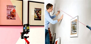 Hướng dẫn cách dùng máy cân bằng laser để treo tranh, ảnh trên tường