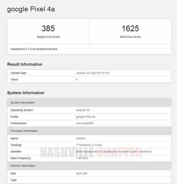 Google Pixel 4a bất ngờ xuất hiện trên Geekbench