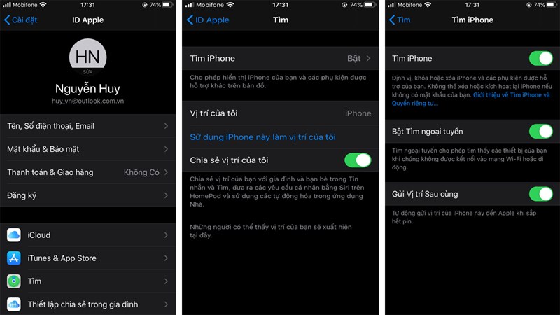 cài đặt iPhone cài đặt iPhone