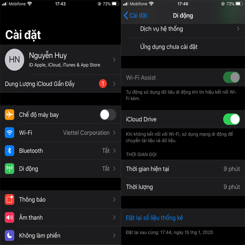 cài đặt iPhone cài đặt iPhone