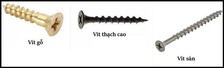 Các loại ốc vít phân loại theo ứng dụng