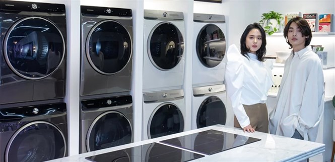 Samsung ra mắt máy giặt tích hợp máy sấy có trí tuệ nhân tạo AI