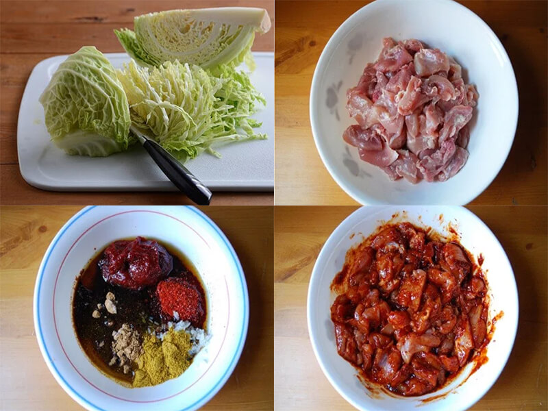 How to make fried chicken with cabbage, prepare Korean dishes