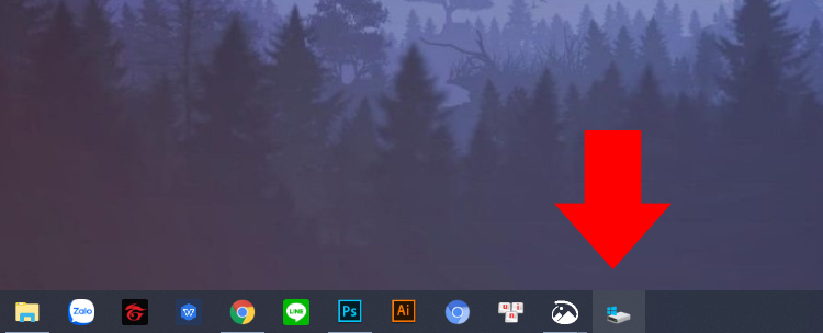 ổ đĩa C đã được gắn trên thanh taskbar 