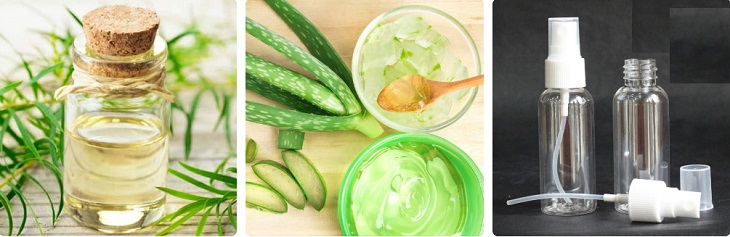 Make a hand sanitizer with aloe vera gel and cajeput essential oil