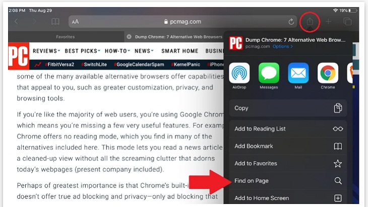 21 mẹo tăng trải nghiệm duyệt web khi sử dụng Safari trên macOS > Tìm kiếm trang web trên thiết bị di động
