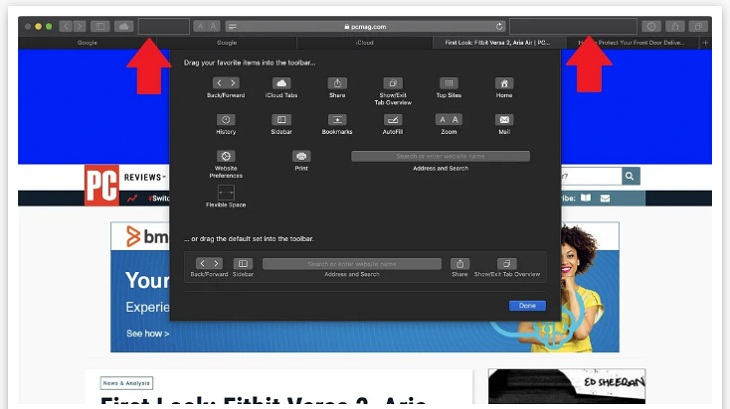 21 mẹo tăng trải nghiệm duyệt web khi sử dụng Safari trên macOS > Tùy chỉnh thanh công cụ Safari