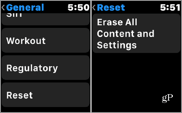Vào Settings > General > Reset > Erase all Content and settings