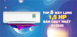 Top 5 máy lạnh 1,5 HP bán chạy nhất Kinh Nghiệm Hay tháng 01/2020