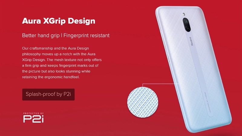 Redmi 8A Dual được phủ P2i 