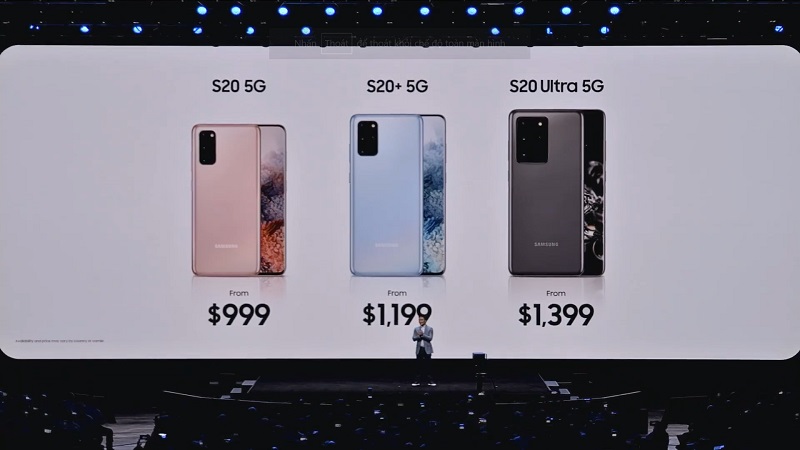  Mức giá cho cả ba phiên bản S20