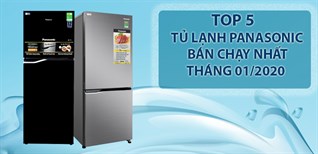 Top 5 tủ lạnh Panasonic bán chạy nhất Điện máy XANH tháng 1/2020