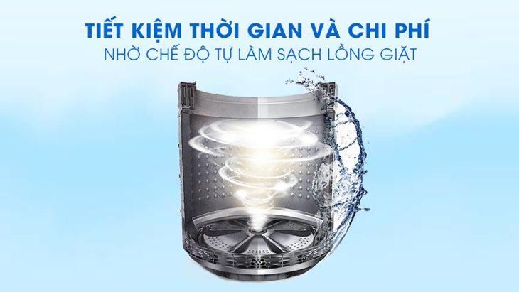 Máy giặt Samsung có khả năng vệ sinh lồng giặt tự động, tiết kiệm thời gian và công sức Máy giặt Samsung có khả năng vệ sinh lồng giặt tự động, tiết kiệm thời gian và công sức