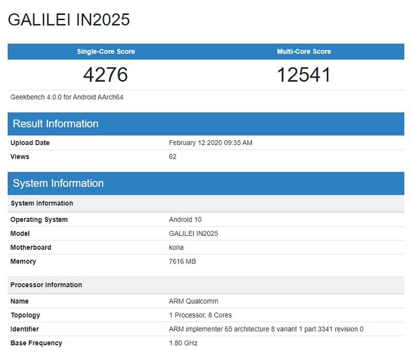 OnePlus 8 bất ngờ lộ diện trên Geekbench với điểm số 'khủng'