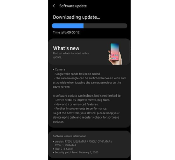 Galaxy Z Flip nhận được bản cập nhật phần mềm đầu tiên