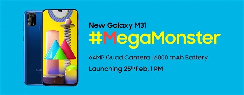 Galaxy M31 với 4 camera 64MP, pin 6.000mAh đã ấn định ngày ra mắt, hàng ngon thế này thì các bạn gom lúa đi là vừa