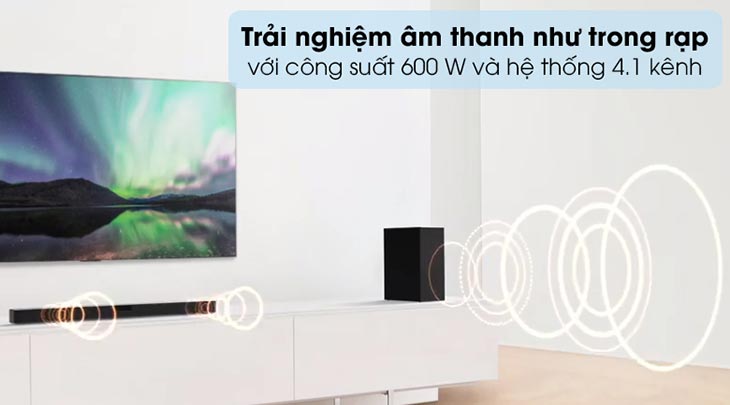 Loa 4.1 sẽ gồm có hệ thống 4 loa vệ tinh và 1 loa siêu trầm