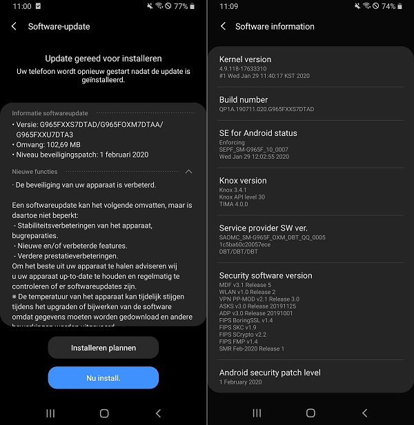 Galaxy S9 và S9+ tiếp tục nhận bản cập nhật bảo mật tháng 2/2020
