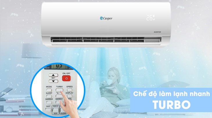 Máy lạnh Casper là thương hiệu của nước nào? Có tốt không? > Chế độ Turbo