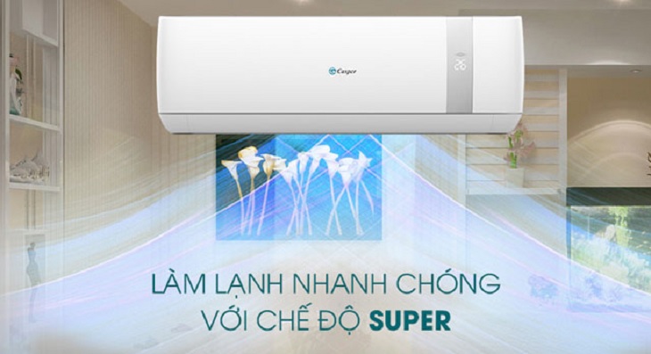 Máy lạnh Casper 2 HP LC-18FS32 sở hữu chế độ Super làm lạnh nhanh chóng