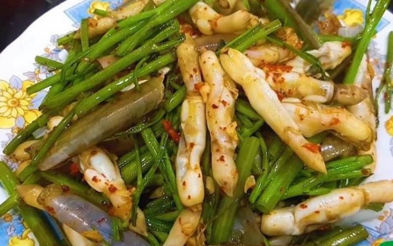 How to make fried nail snails with water spinach, crispy and delicious