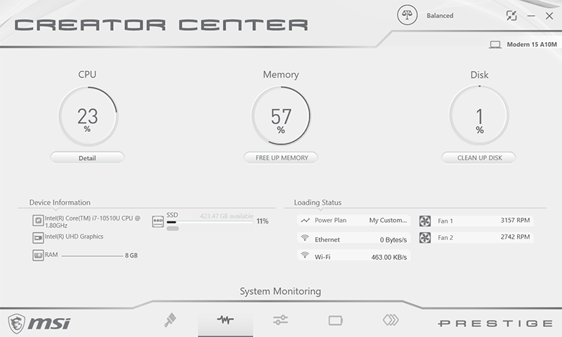 Đánh giá nhanh laptop MSI Modern 15 A10M