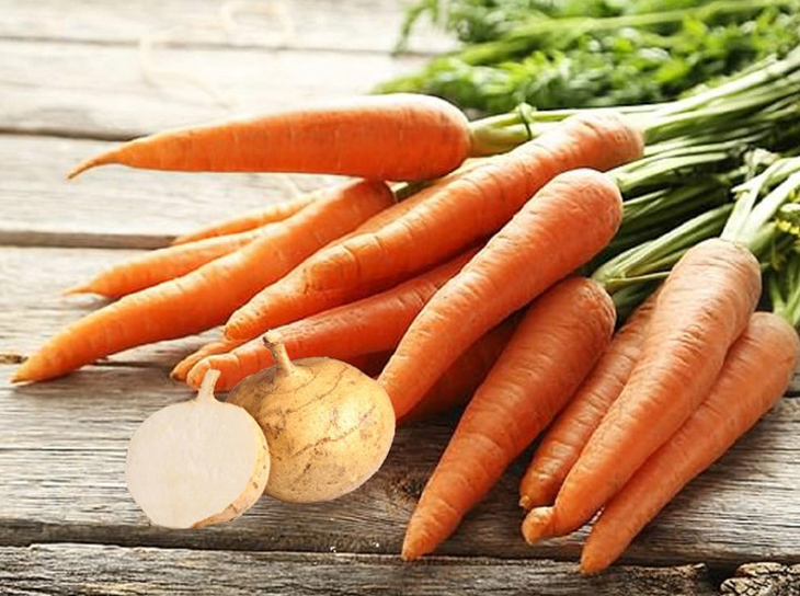 nguyên liệu sinh tố củ đậu cà rốt