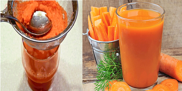 Bước 2 Xay hỗn hợp củ đậu và cà rốt Sinh tố củ đậu cà rốt