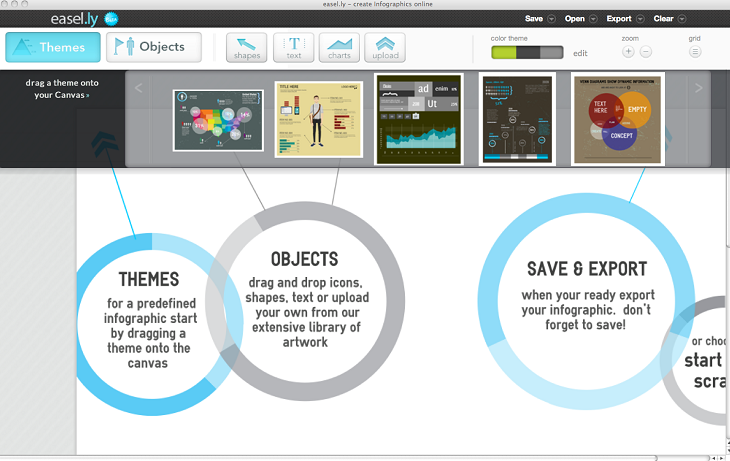 10 công cụ miễn phí giúp tạo Infographic đơn giản, đẹp mắt và dễ dàng hơn > Easel.ly