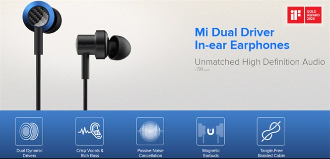 Xiaomi ra mắt tai nghe Mi Dual Driver, có trợ lý giọng nói, 255.000đ