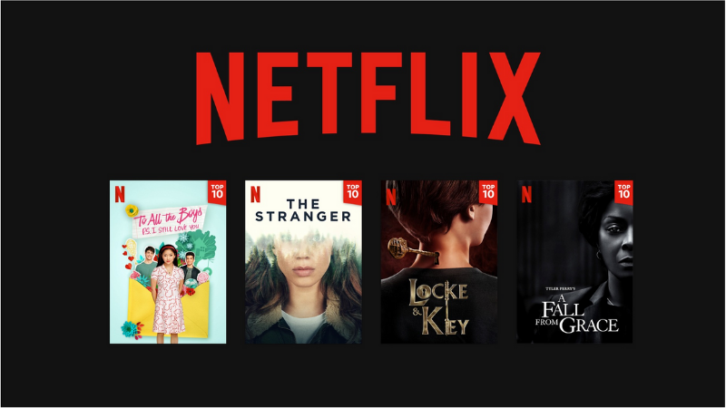 Netflix bổ sung thêm danh sách top 10 nội dung được xem nhiều nhất