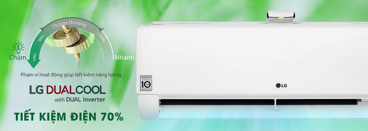 Dual Cool Inverter tiết kiệm 70% điện năng Dual Cool Inverter tiết kiệm 70% điện năng