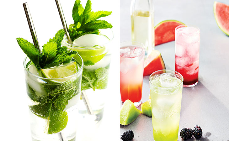 Mojito và soda trái cây là những sáng tạo thú vị từ món soda đơn giản